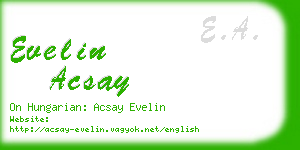 evelin acsay business card